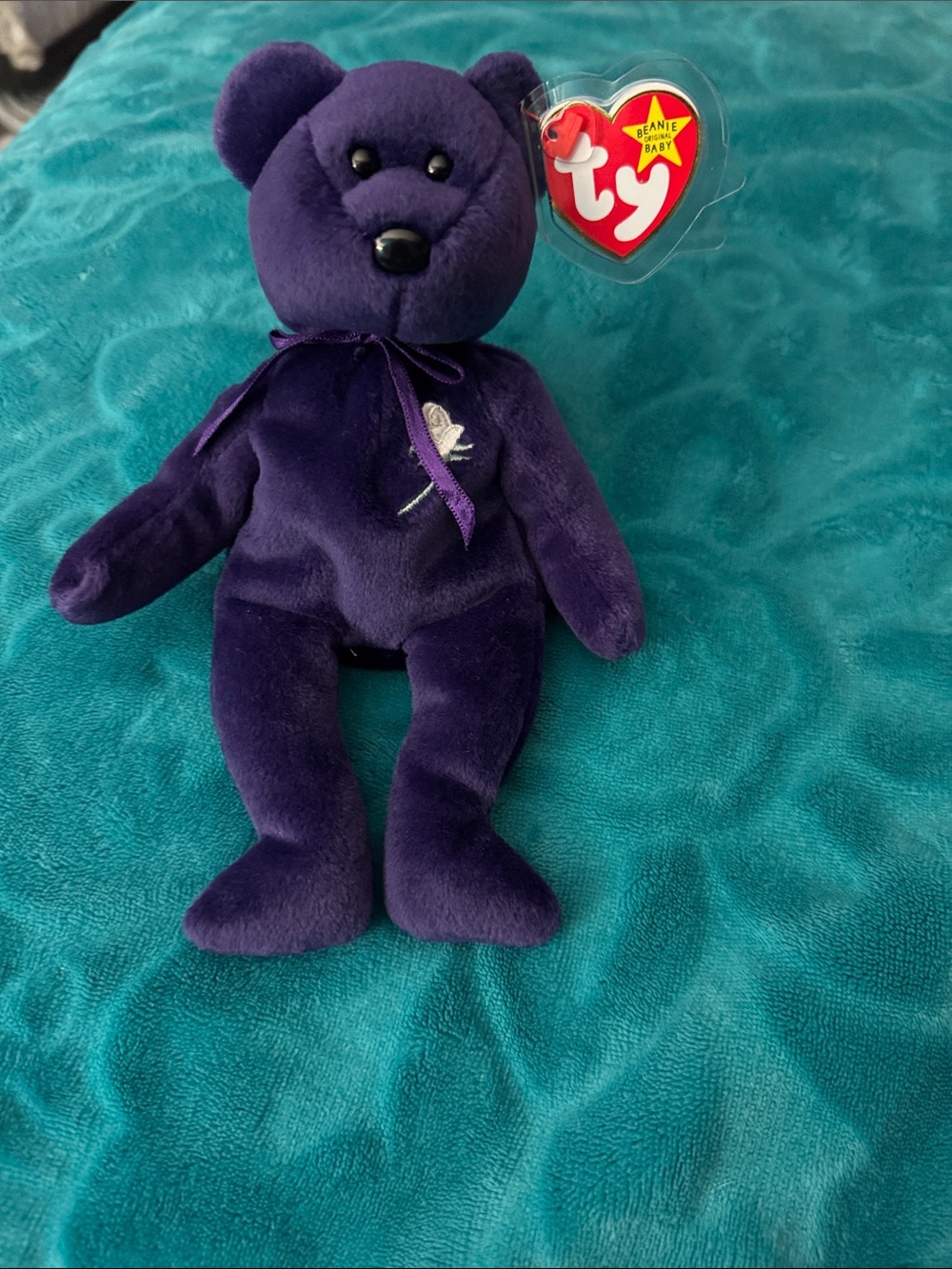 Ty Beanie Baby 'Princess Diana' Purple Bear Plush - Purple